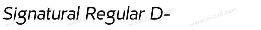 Signatural Regular D字体转换